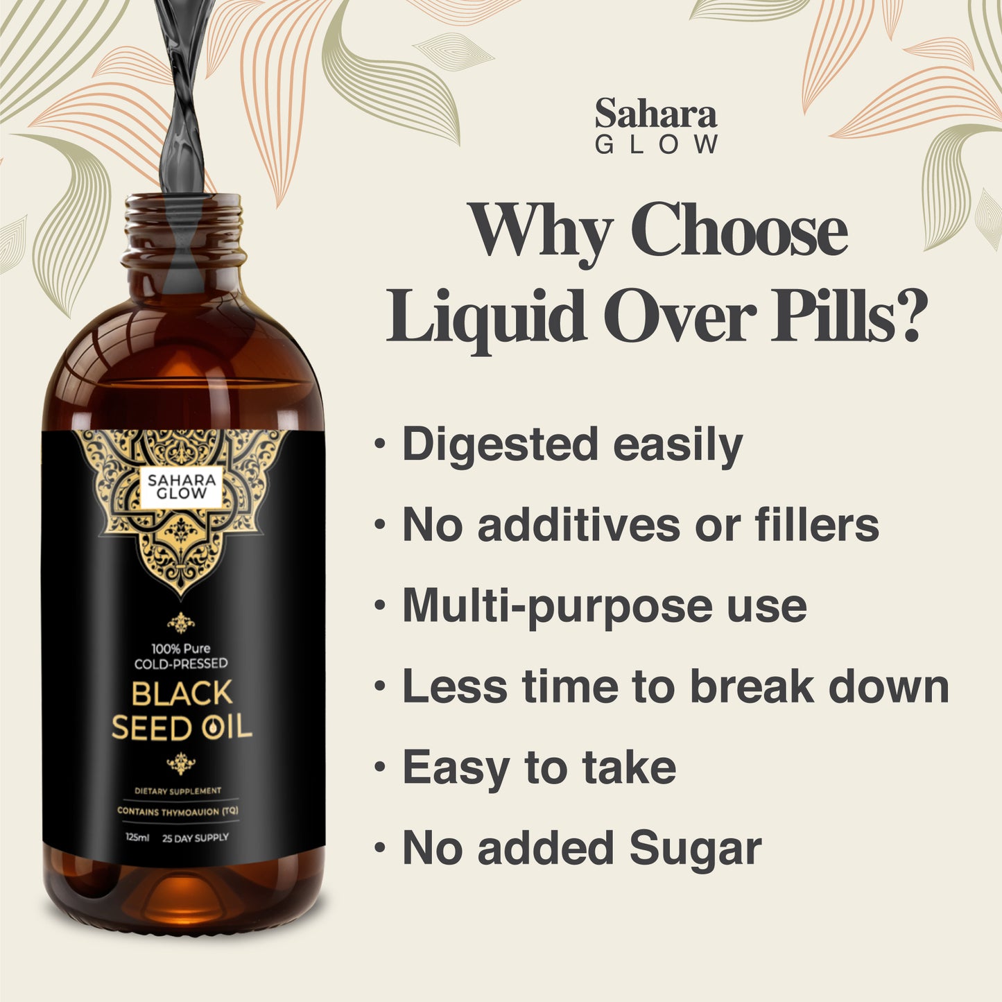 Sahara Glow Cold-Pressed Black Seed Oil | 125ml