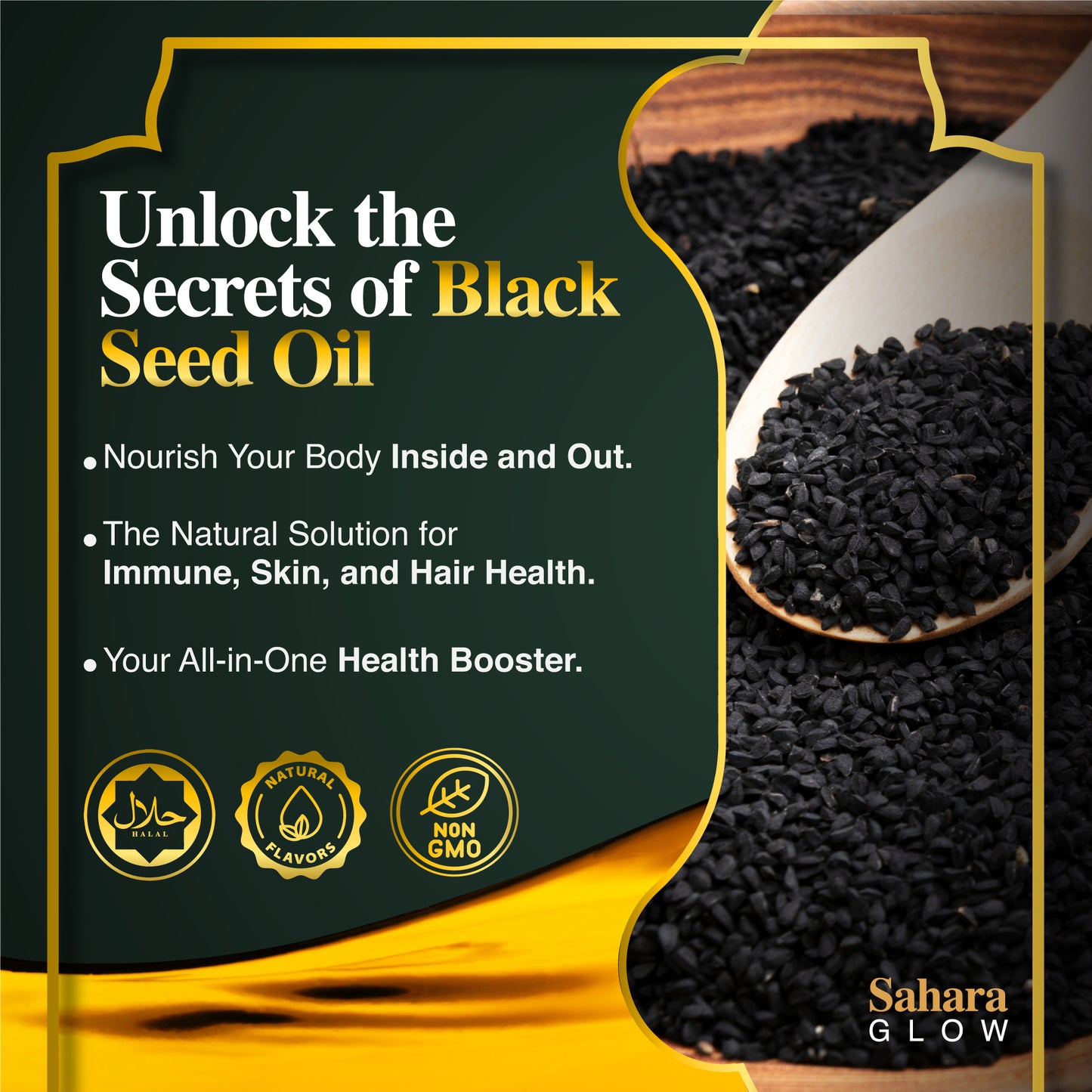 Sahara Glow Cold-Pressed Black Seed Oil | 125ml